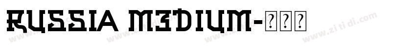 Russia Medium字体转换